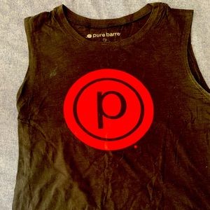 Pure Barre Circle P crop tank top